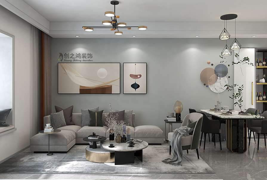 中駿宸景灣112㎡現(xiàn)代簡約風(fēng)格裝修效果圖！